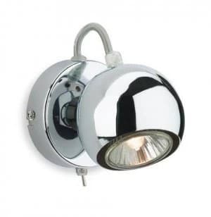 1 Light Single Switched Spotlight Chrome, GU10