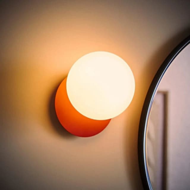 ValueLights ValueLights Darla Frosted Globe IP44 Rated Bathroom Wall Light with LED Bulb in Burnt Orange Burnt Orange One Size Unisex 5059406070310