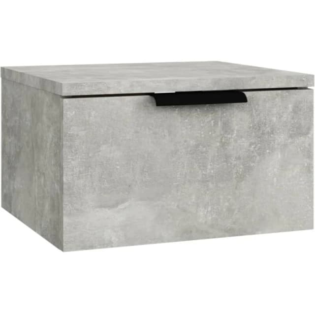 Vidaxl Wall-mounted Bedside Cabinet Concrete Grey 34X30X20 Cm, Grey 811384