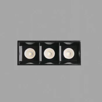 Faro Troop - LED Black recessed Downlight Trimless 3x 2W 3000K