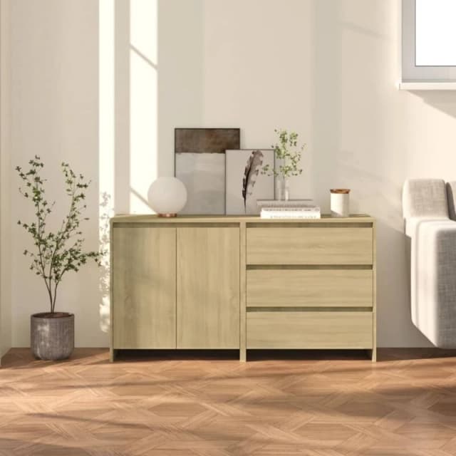 VIDAXL 2 Piece Sideboard Sonoma Oak Engineered Wood Vidaxl 8720286903575