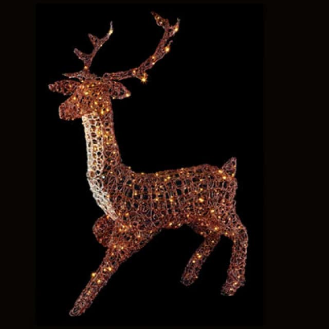 1.4m Premier 300 LED Soft Acrylic Twinkling Christmas Stag Decoration in Warm White