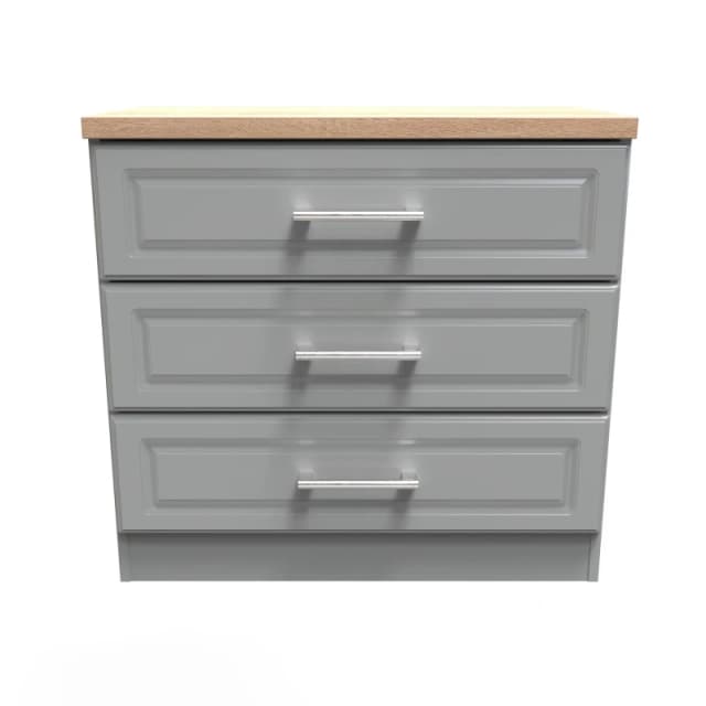 Ready Assembled 2 U Norfolk 3 Drawer Chest (Ready Assembled) in Dark Grey Dark Grey Unisex