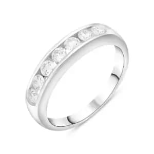 18ct White Gold 0.45ct Diamond Channel Set Half Eternity Ring