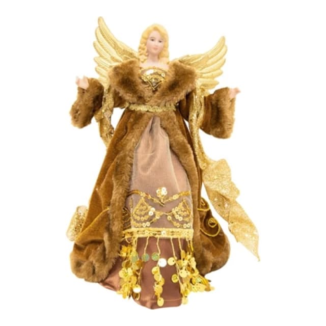 Christmas Workshop 12" Copper Tree Top Angel 81840