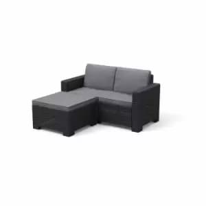 Keter California 2 Seater Balcony Chaise Loungue Graphite