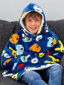 Pokemon Badges Wearable Fleece Medium - Blue