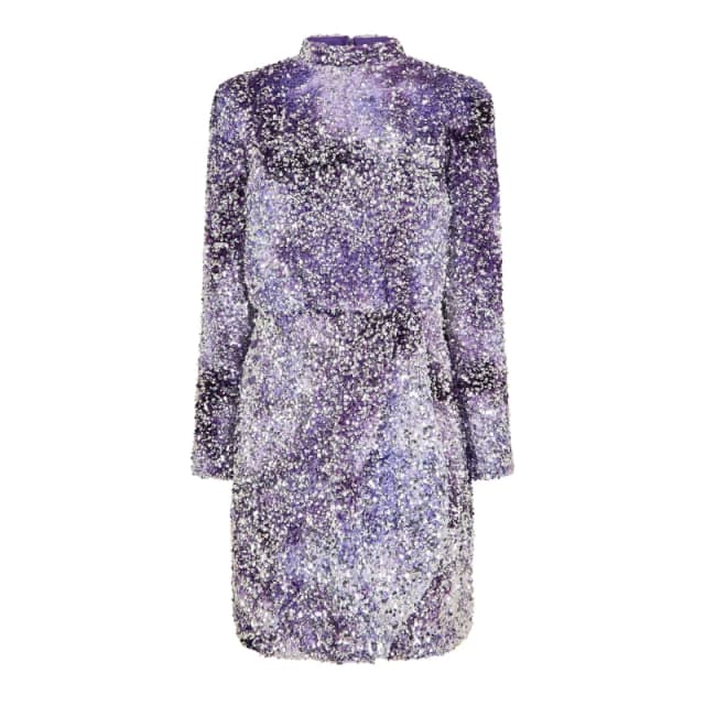 Boss Womens Dailettes Mini Dress Open Purple female 4 (XXS)