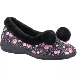 Fleet & Foster Goldfinch Ladies Slipper Female Black UK Size 6