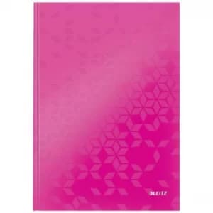 Leitz Notebook WOW A4 Ruled with Hardcover 90g/80 Sheets pink