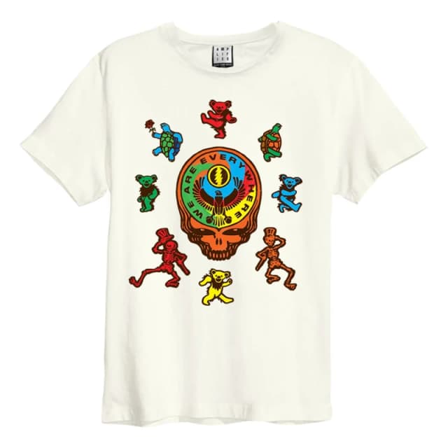 Amplified Amplified Men We Are Everywhere Grateful Dead T-Shirt in White Size: X-Small White XS Male 5063107763907