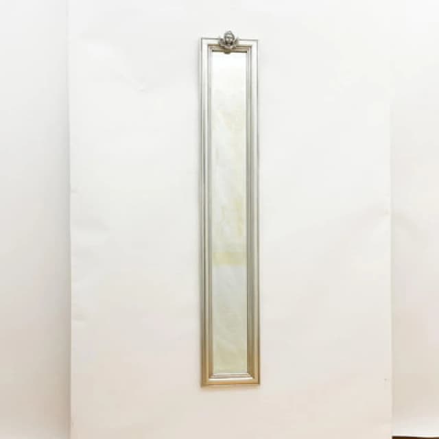 Decorative Rectangular Wall Mirror - L3 x W13 x H109cm - Silver Minster4036