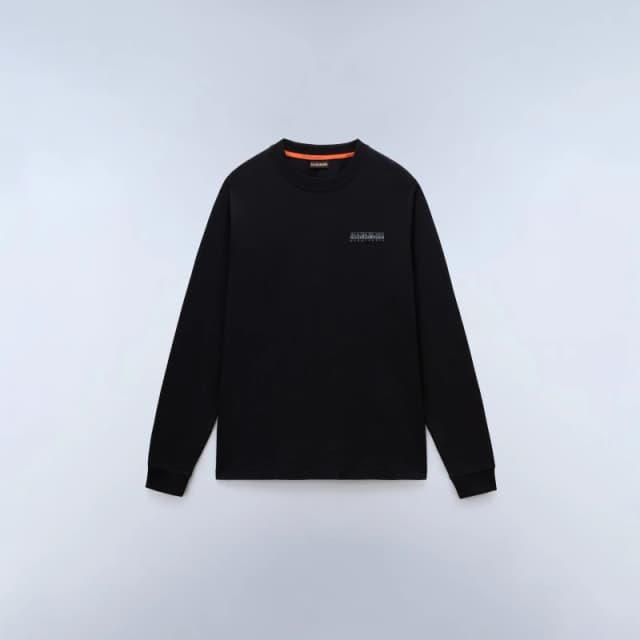 Napapijri Mens Napa Back Graphic Long Sleeve T-Shirt Black Beauty male XL