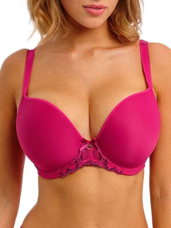 Freya Womens Laurine Plunge T-Shirt Bra in Pink Size: 36F Pink Female 36F