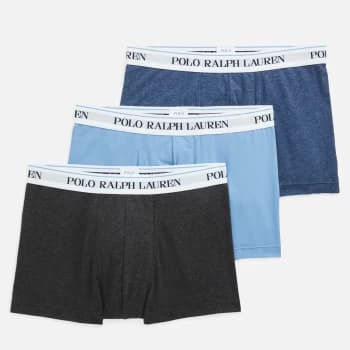 Polo Ralph Lauren Mens 3 Pack Classic Trunk Boxer Shorts - Navy/Sky/Blue - L