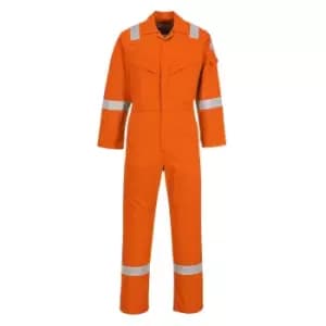 Biz Flame Mens Aberdeen Flame Resistant Antistatic Coverall Orange 3XL 34"