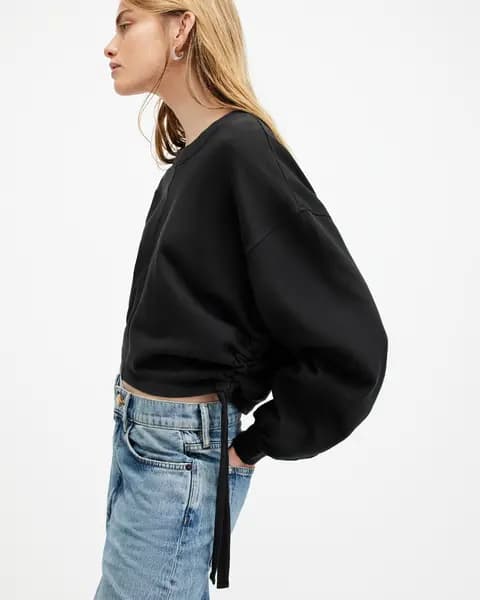 AllSaints Mira Drawcord Relaxed Fit Sweatshirt