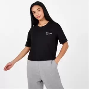 Everlast Logo Crop T-Shirt - Black