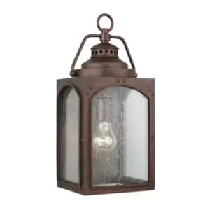 Randhurst Outdoor 1 Light Medium Wall Lantern, Copper Oxide, IP44, E27