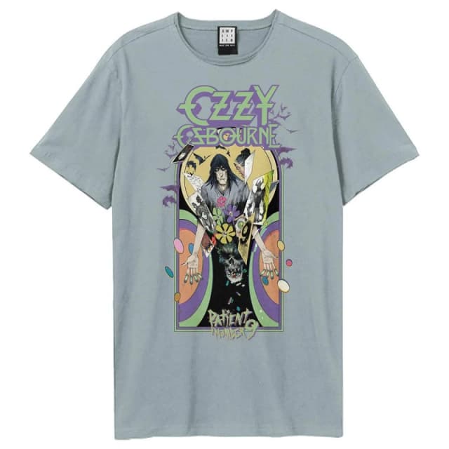 Amplified Amplified Men Bounty No9 Ozzy Osbourne T-Shirt in Pale Blue Size: X-Small Pale Blue XS Male 5063574137522