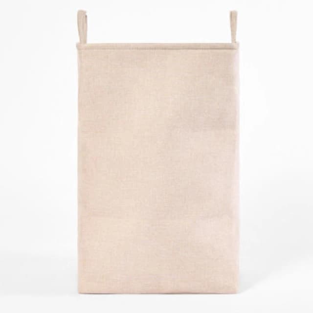 OHS OHS Faux Linen Laundry Bag with Handles in Natural Natural One Size Unisex 5027434184279