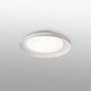 Dolmen LED White Flush Ceiling Lamp 40cm