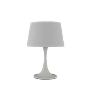 London 1 Light Large Table Lamp White, E27