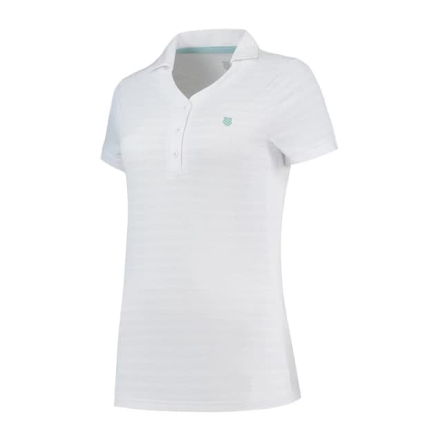 K Swiss Short Sleeve Polo Shirt Womens - White White 8