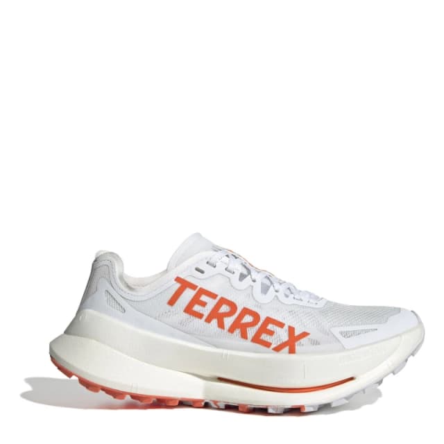 adidas Terrex Agravic Speed Ultra Trail Running Shoes Womens White/Orange female 5 (38)