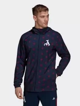 adidas Arsenal Windbreaker, Dark Blue Size M Men