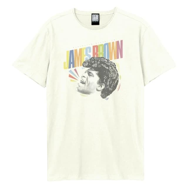 Amplified Amplified Men Say It Loud James Brown T-Shirt in White Size: X-Small White XS Male 5063806004844