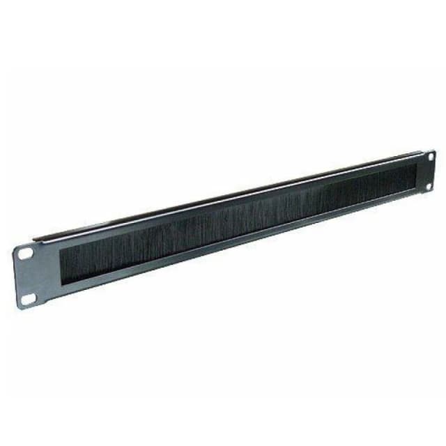 Cablenet 1u Brush Letterbox Cable Tidy Panel Black