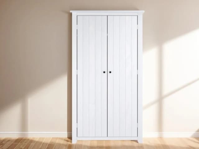 LPD Havana White 2 Door Double Wardrobe