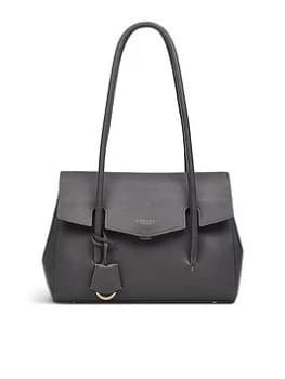 Radley Apsley Road Leather Medium Flapover Tote Bag - Thunder