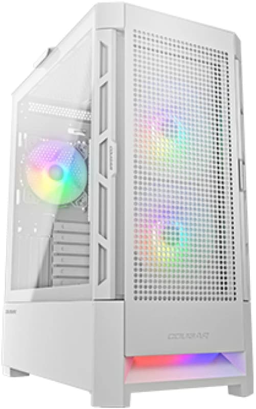 CGR-5ZD1W-RGB Cougar Duoface RGB Mid Tower - White, 3 Fans, ARGB, E-ATX Support CGR-5ZD1W-RGB
