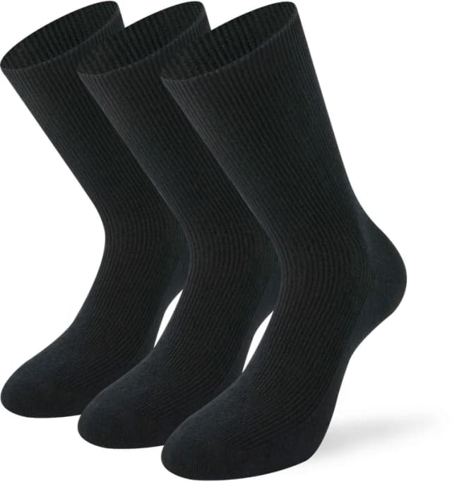 Lenz No Pressure Socks - Pack of 3, black, Size 35 - 38 for Men