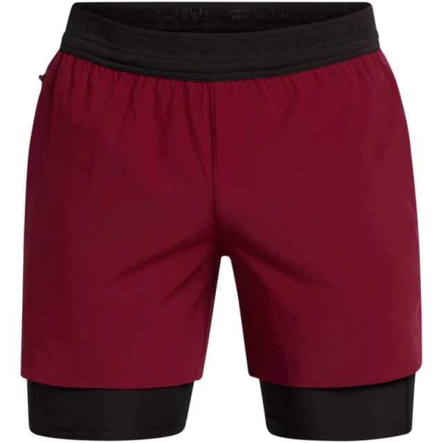 Under Armour Mens Peak 2-in-1 Woven Shorts Red male S