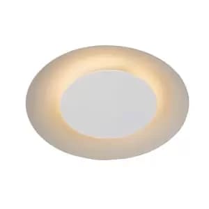 Lucide Foskal Modern Flush Ceiling Light 21.5cm LED 1x6W 2700K White