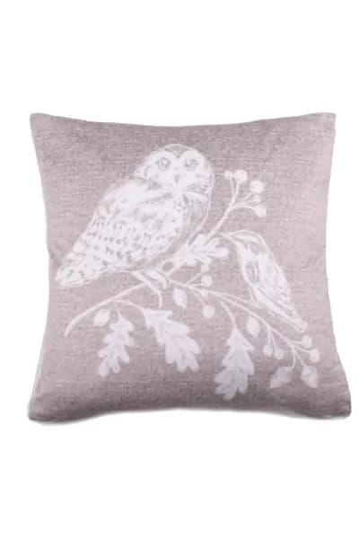 'Woodland Owls' Luxe Velvet Filled Cushion