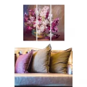 MDF292123745 Multicolor Decorative MDF Painting (3 Pieces)