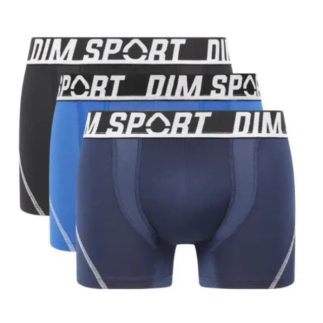 Dim Pack of 3 Dim Sport Boxer Shorts Blue + Navy Blue + Black Men S;M;L;XL;XXL