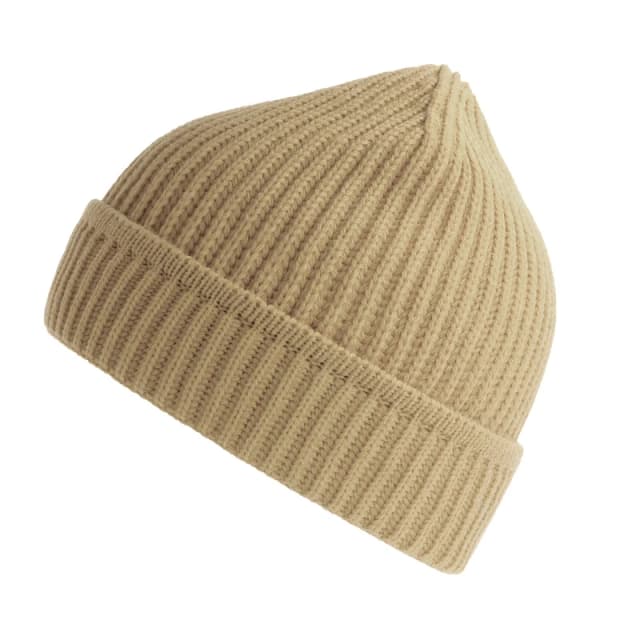 Atlantis Atlantis Men Maple Ribbed Beanie in Beige Beige One Size Male 5063300870075