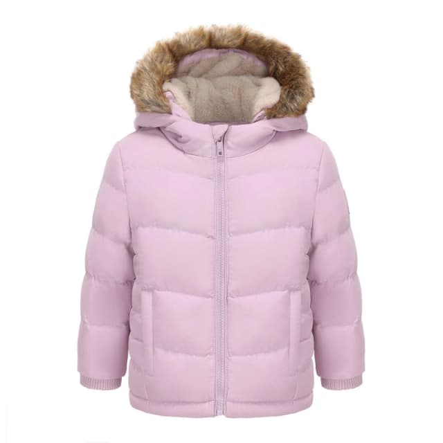 SoulCal Kids 2 Zip Bubble Hooded Long Sleeve Short Puffer Jacket Pink female 2-3 Yrs