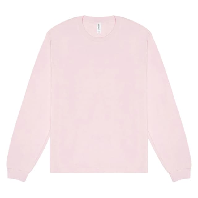 Bella + Canvas Mens Heavyweight Boxy Long-Sleeved T-Shirt in Pink Size: Medium Pink Male M