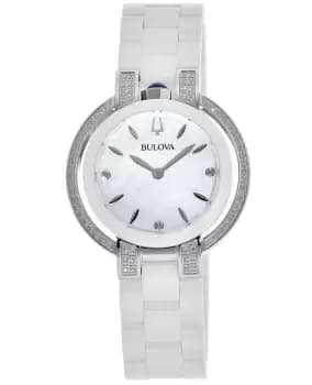 Bulova Rubaiyat Silver Dial Stainless Steel Womens Watch 98R265 98R265