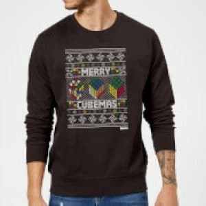 Rubiks Merry Cubemas Christmas Sweatshirt - Black