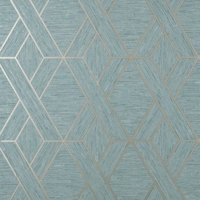 Fine Decor Miya Geo Teal Wallpaper FD43154