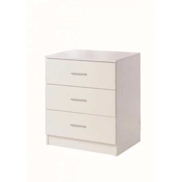 Timber Art Design Rio Costa Chest 3 Drawers Bedroom Living Room Storage White