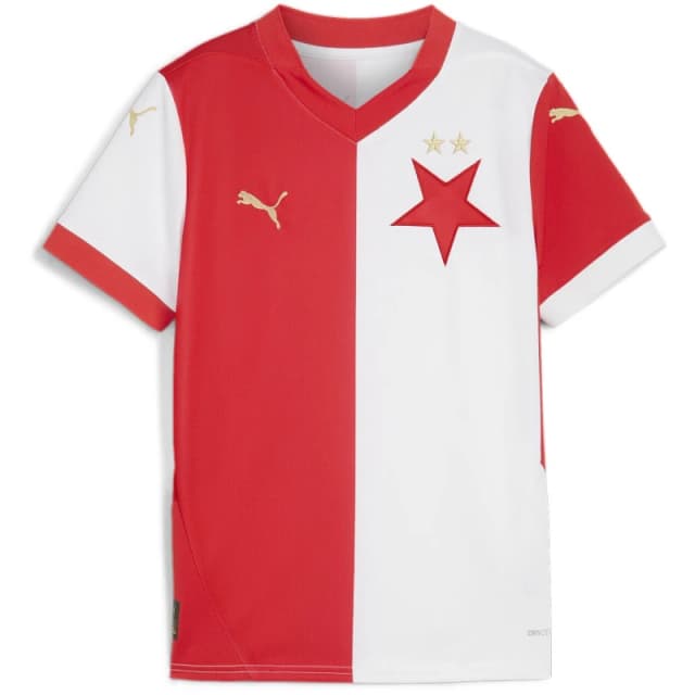 Puma Slavia Prague Home Shirt 2024 2025 Juniors - White White 7 - 8 Years