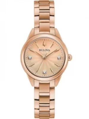 Bulova Ladies Sutton Diamond Dial Watch 97P151